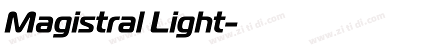 Magistral Light字体转换